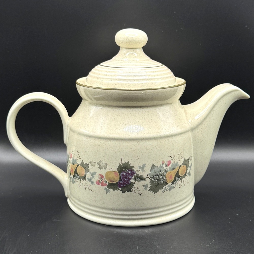 Royal Doulton Lambethware Harvest Garland LS1018 Stoneware Teapot England